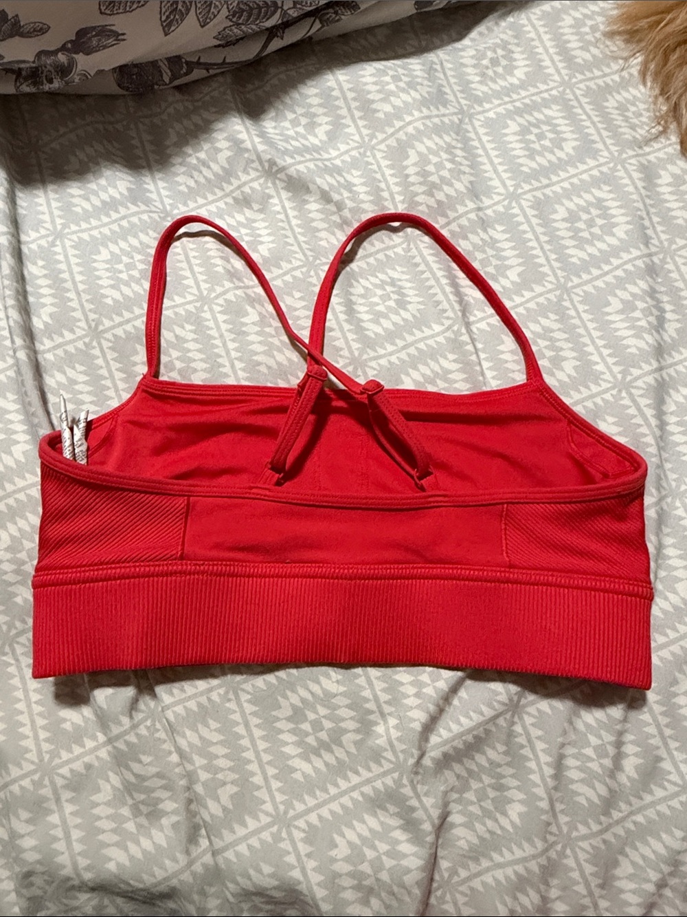 ALO Yoga Kids Red Active Crop Top and Matching Leggings - Picture 3 of 4